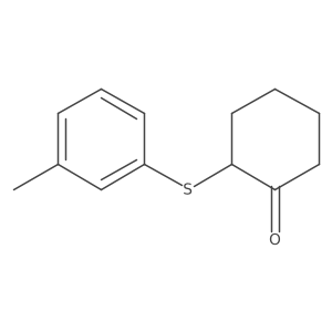 2-[(3-Methylphenyl)sulfanyl]cyclohexan-1-one结构式