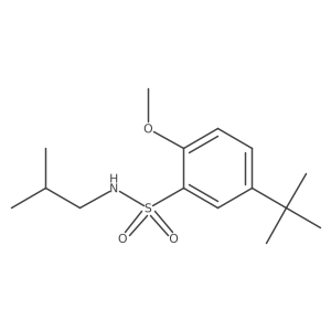 5-tert-butyl-N-isobutyl-2-methoxybenzenesulfonamide结构式