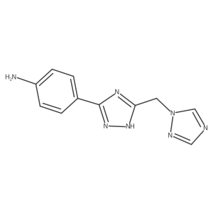 4-[3-(1H-1,2,4-triazol-1-ylmethyl)-1H-1,2,4-triazol-5-yl]aniline Structure