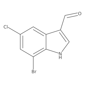 7-bromo-5-chloro-1H-indole-3-carbaldehyde结构式