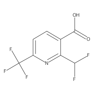 2-(Difluoromethyl)-6-(trifluoromethyl)pyridine-3-carboxylic acid Structure