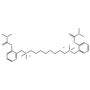 [3-(Dimethylcarbamoyloxy)pyridin-2-yl]methyl-[8-[[3-(dimethylcarbamoyloxy)pyridin-2-yl]methyl-dimethylazaniumyl]octyl]-dimethylazanium;dibromide结构式