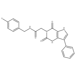 2-(2,4-dioxo-7-phenyl-1H-pyrrolo[3,2-d]pyrimidin-3(2H,4H,5H)-yl)-N-(4-fluorobenzyl)acetamide Structure