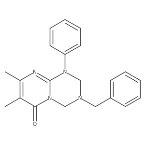 3-Benzyl-7,8-dimethyl-1-phenyl-2,4-dihydropyrimido[1,2-a][1,3,5]triazin-6-one Structure