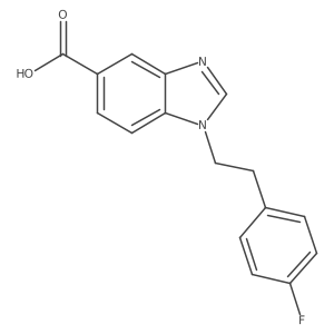1-[2-(4-Fluorophenyl)ethyl]-1H-benzimidazole-5-carboxylic acid结构式
