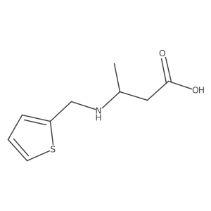 3-{[(Thiophen-2-yl)methyl]amino}butanoic acid结构式