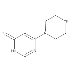6-piperazin-1-yl-3H-pyrimidin-4-one结构式