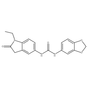 1-(Benzo[d][1,3]dioxol-5-yl)-3-(1-ethyl-2-oxoindolin-5-yl)urea Structure