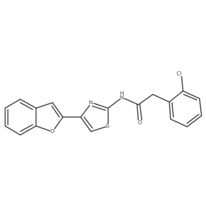 N-(4-(benzofuran-2-yl)thiazol-2-yl)-2-(2-chlorophenyl)acetamide结构式
