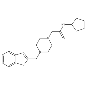 2-{4-[(1H-1,3-benzodiazol-2-yl)methyl]piperazin-1-yl}-N-cyclopentylacetamide结构式
