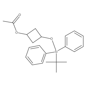 3-[Tert-butyl(diphenyl)silyl]oxycyclobutyl acetate结构式