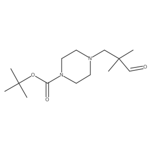 Tert-butyl 4-(2,2-dimethyl-3-oxopropyl)piperazine-1-carboxylate结构式