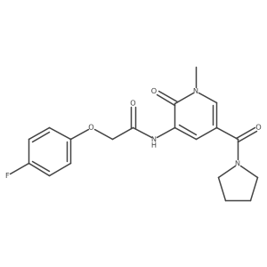 2-(4-fluorophenoxy)-N-(1-methyl-2-oxo-5-(pyrrolidine-1-carbonyl)-1,2-dihydropyridin-3-yl)acetamide Structure
