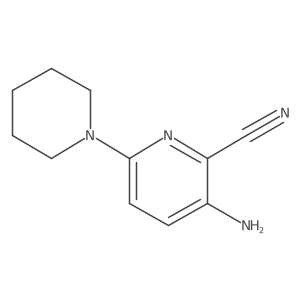 3-Amino-6-piperidin-1-ylpyridine-2-carbonitrile结构式