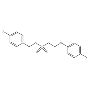 N-(4-chlorobenzyl)-2-(4-fluorophenoxy)ethanesulfonamide结构式