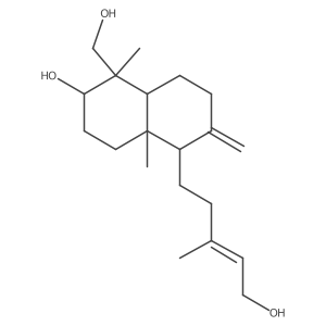 ent-Labda-8(17),13E-diene-3beta,15,18-triol结构式