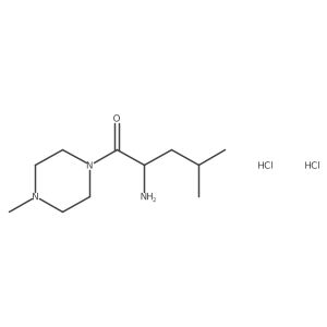(2S)-2-amino-4-methyl-1-(4-methylpiperazin-1-yl)pentan-1-one dihydrochloride结构式