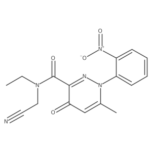N-(cyanomethyl)-N-ethyl-6-methyl-1-(2-nitrophenyl)-4-oxopyridazine-3-carboxamide Structure