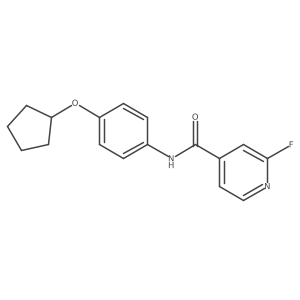 N-(4-cyclopentyloxyphenyl)-2-fluoropyridine-4-carboxamide结构式