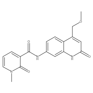 N-(4-(methoxymethyl)-2-oxo-1,2-dihydroquinolin-7-yl)-1-methyl-2-oxo-1,2-dihydropyridine-3-carboxamide结构式