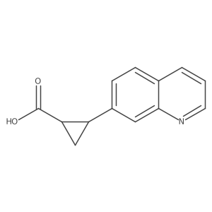 rac-(1R,2R)-2-(quinolin-7-yl)cyclopropane-1-carboxylic acid结构式