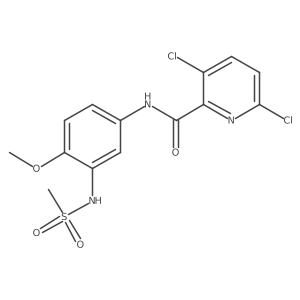 3,6-dichloro-N-(3-methanesulfonamido-4-methoxyphenyl)pyridine-2-carboxamide结构式