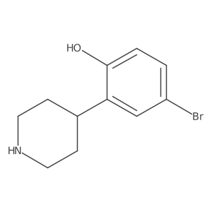 4-Bromo-2-(piperidin-4-yl)phenol Structure