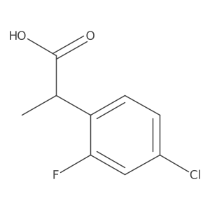 2-(4-Chloro-2-fluorophenyl)propanoic acid Structure