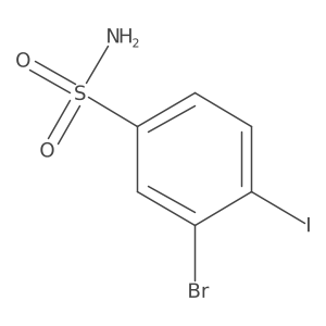 3-Bromo-4-iodobenzene-1-sulfonamide结构式