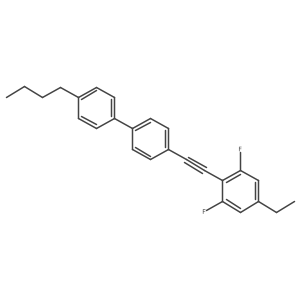 4-Butyl-4'-((4-ethyl-2,6-difluorophenyl)ethynyl)-1,1'-biphenyl Structure