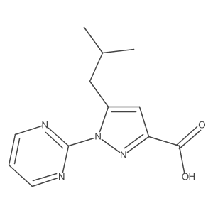 5-(2-methylpropyl)-1-(pyrimidin-2-yl)-1H-pyrazole-3-carboxylic acid Structure