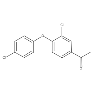 1-(3-Chloro-4-(4-chlorophenoxy)phenyl)ethanone结构式