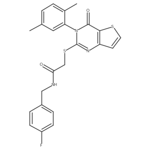 2-{[3-(2,5-dimethylphenyl)-4-oxo-3,4-dihydrothieno[3,2-d]pyrimidin-2-yl]sulfanyl}-N-(4-fluorobenzyl)acetamide Structure