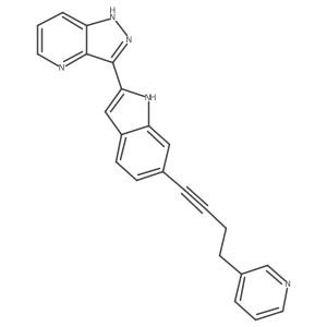 3-(6-(4-(pyridin-3-yl)but-1-ynyl)-1H-indol-2-yl)-1H-pyrazolo[4,3-b]pyridine结构式