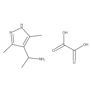 1-(3,5-dimethyl-1H-pyrazol-4-yl)ethan-1-amine; oxalic acid Structure