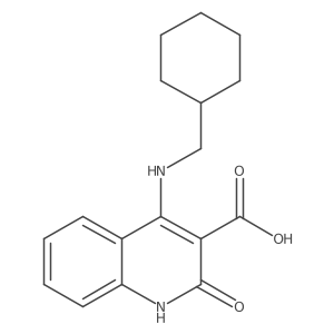 4-((Cyclohexylmethyl)amino)-2-oxo-1,2-dihydroquinoline-3-carboxylic acid结构式