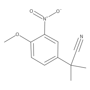 2-(4-Methoxy-3-nitrophenyl)-2-methylpropanenitrile结构式