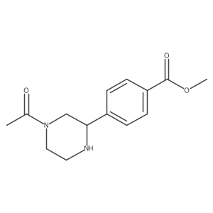 Methyl 4-(4-acetylpiperazin-2-yl)benzoate Structure