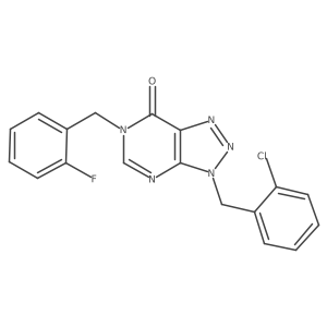 3-(2-chlorobenzyl)-6-(2-fluorobenzyl)-3,6-dihydro-7H-[1,2,3]triazolo[4,5-d]pyrimidin-7-one Structure
