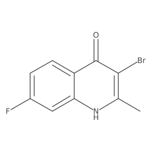 3-Bromo-7-fluoro-4-hydroxy-2-methylquinoline Structure