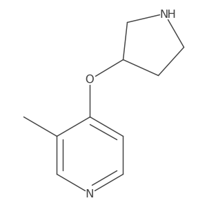 3-Methyl-4-(pyrrolidin-3-yloxy)pyridine结构式
