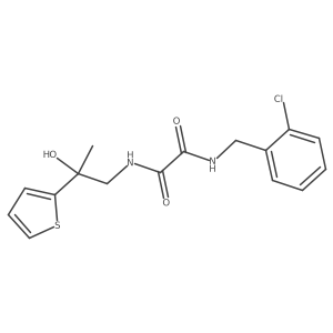 N1-(2-chlorobenzyl)-N2-(2-hydroxy-2-(thiophen-2-yl)propyl)oxalamide结构式