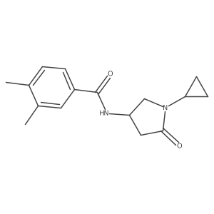 N-(1-cyclopropyl-5-oxopyrrolidin-3-yl)-3,4-dimethylbenzamide Structure