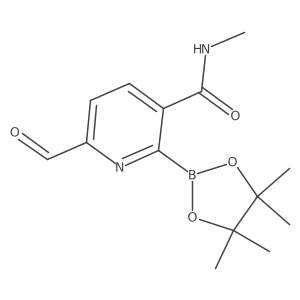 6-Formyl-N-methyl-2-(4,4,5,5-tetramethyl-1,3,2-dioxaborolan-2-yl)nicotinamide Structure