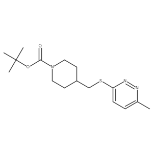 4-(6-Methyl-pyridazin-3-ylsulfanylmethyl)-piperidine-1-carboxylic acid tert-butyl ester Structure