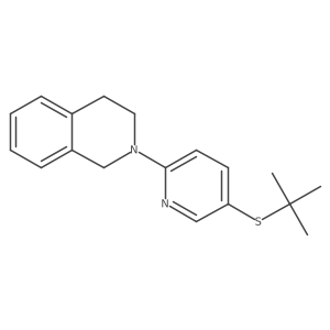 2-(5-(tert-Butylthio)pyridin-2-yl)-1,2,3,4-tetrahydroisoquinoline结构式