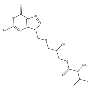(S)-(R)-3-((2-Amino-6-oxo-1H-purin-9(6H)-yl)methoxy)-2-hydroxypropyl 2-amino-3-methylbutanoate Structure