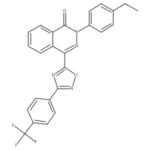 2-(4-ethylphenyl)-4-{3-[4-(trifluoromethyl)phenyl]-1,2,4-oxadiazol-5-yl}phthalazin-1(2H)-one Structure