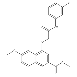 Methyl 4-(2-((3-fluorophenyl)amino)-2-oxoethoxy)-6-methoxyquinoline-2-carboxylate Structure