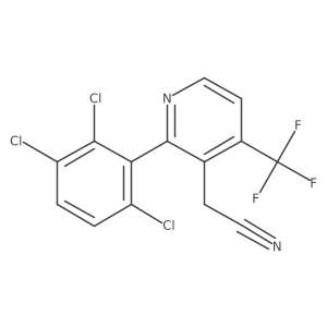 2-(2,3,6-Trichlorophenyl)-4-(trifluoromethyl)pyridine-3-acetonitrile Structure